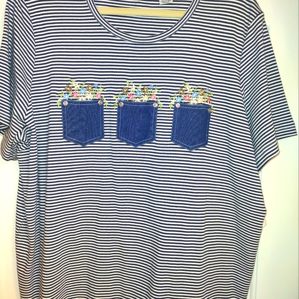 Cabin Creek Women's Top Short Sleeve Size 1X